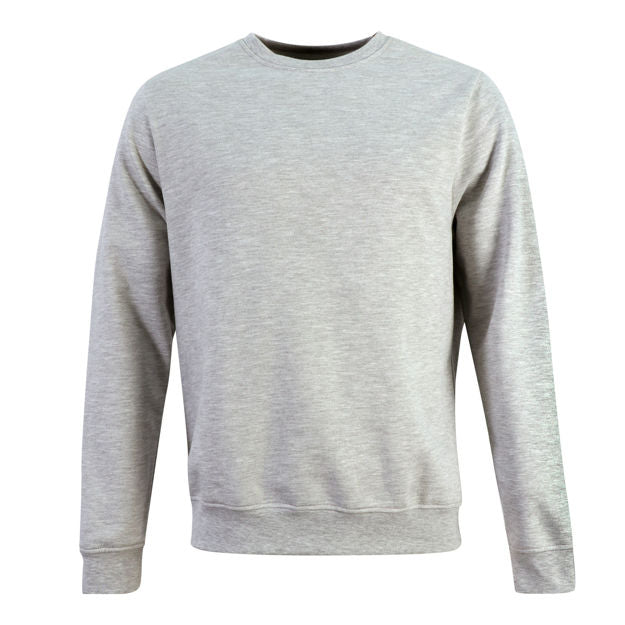 280g - Unisex 100% Cotton Sweater - Grey Melange