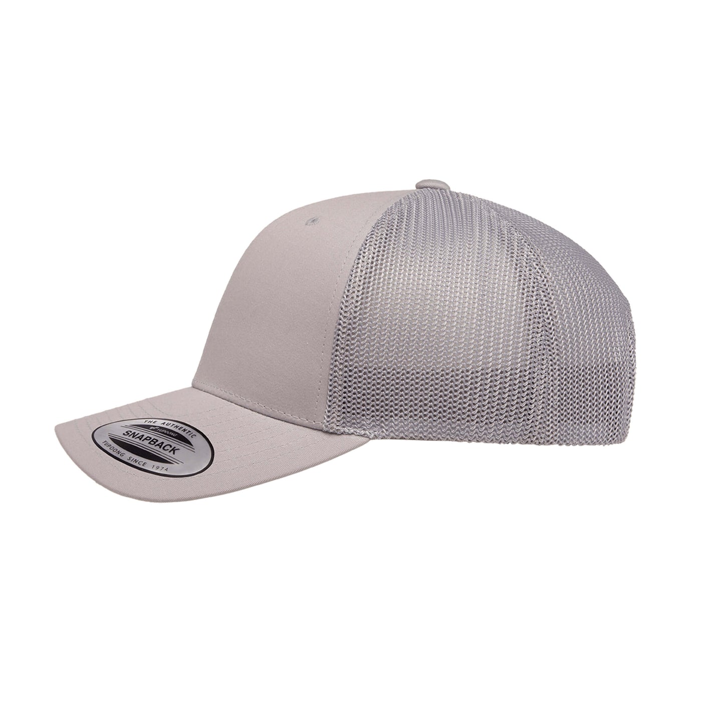 6606-SV Retro Trucker Silver Cap Adjustable Fit