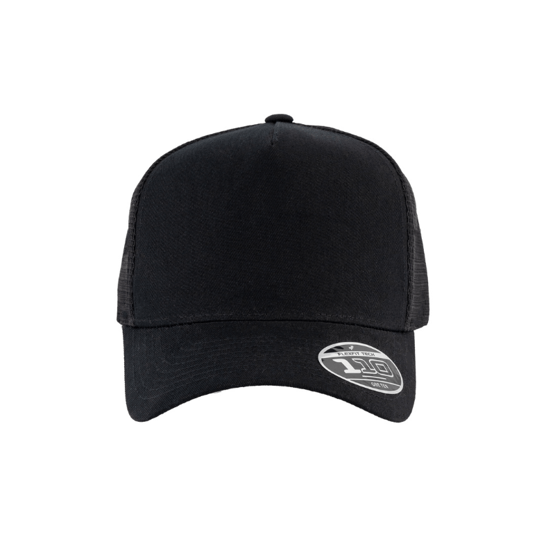 110AFM-BLK 110 Fit Black Cap Stretch Mesh Adjustable Fit