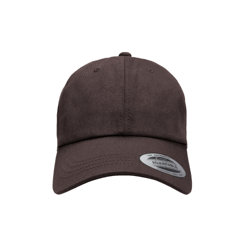 6245Z-W.COF Washed Brown Dad Cap Brass Clip Adjustable
