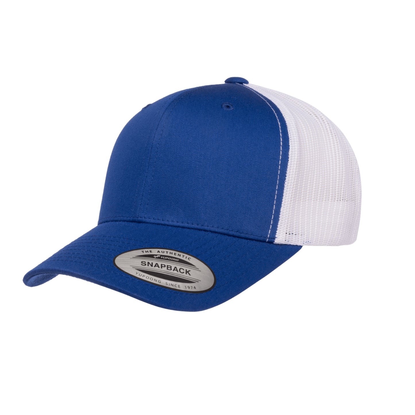 6606T-RYL/WHT Retro Trucker Royal Blue & White Cap Adjustable Fit