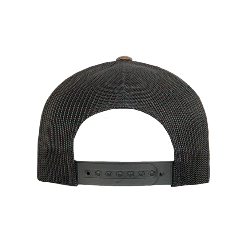 6606T-OS-BRN/BLK Retro Trucker Brown Oil Skin / Black Mesh Cap Adjustable Fit