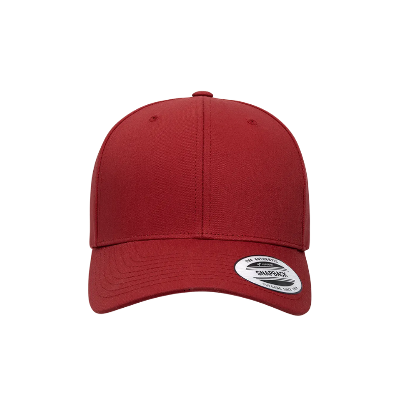 6389-RD X-Cap Red Retro Cotton Blend Snapback Adjustable Fit