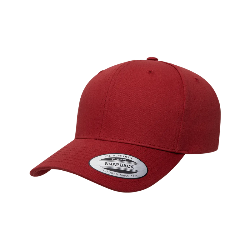 6389-RD X-Cap Red Retro Cotton Blend Snapback Adjustable Fit