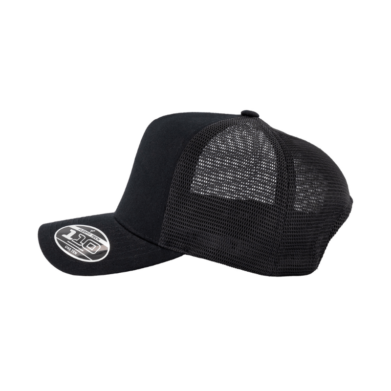 110AFM-BLK 110 Fit Black Cap Stretch Mesh Adjustable Fit