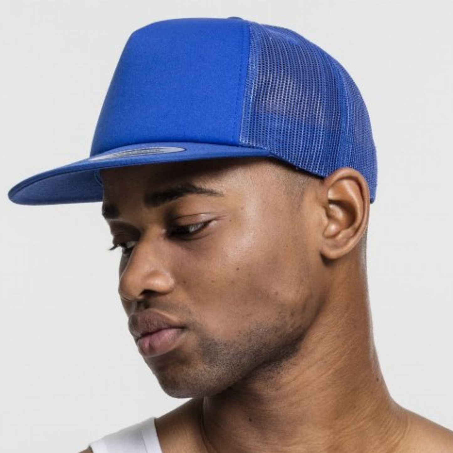 6700-RWHR VZ Trucker Royal Blue & White Cap Adjustable Fit