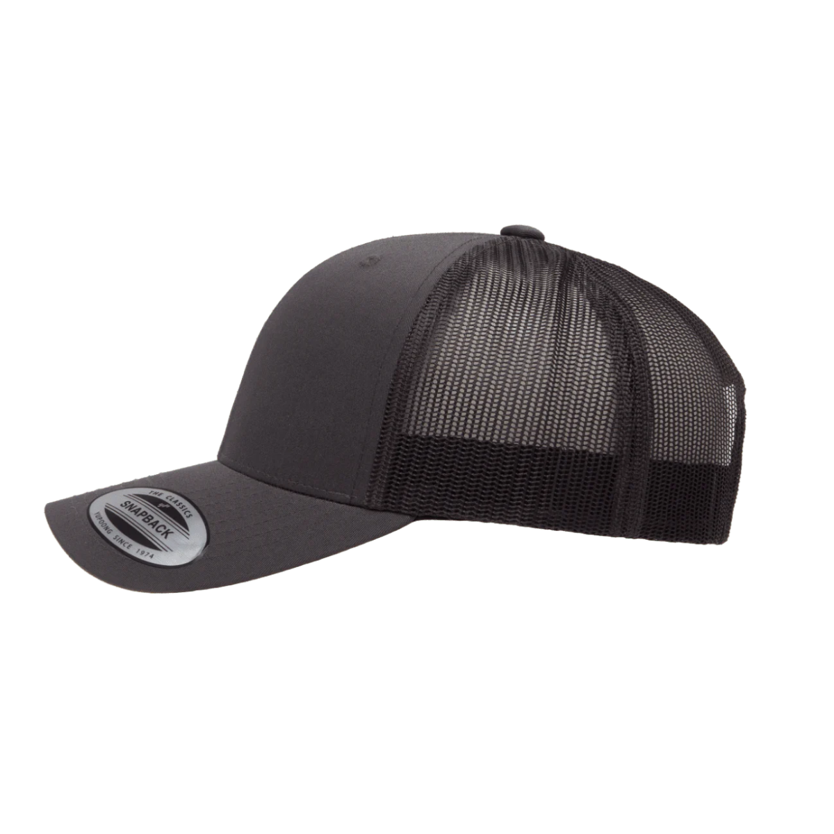 6606-CHAR Retro Trucker Charcoal Cap Adjustable Fit