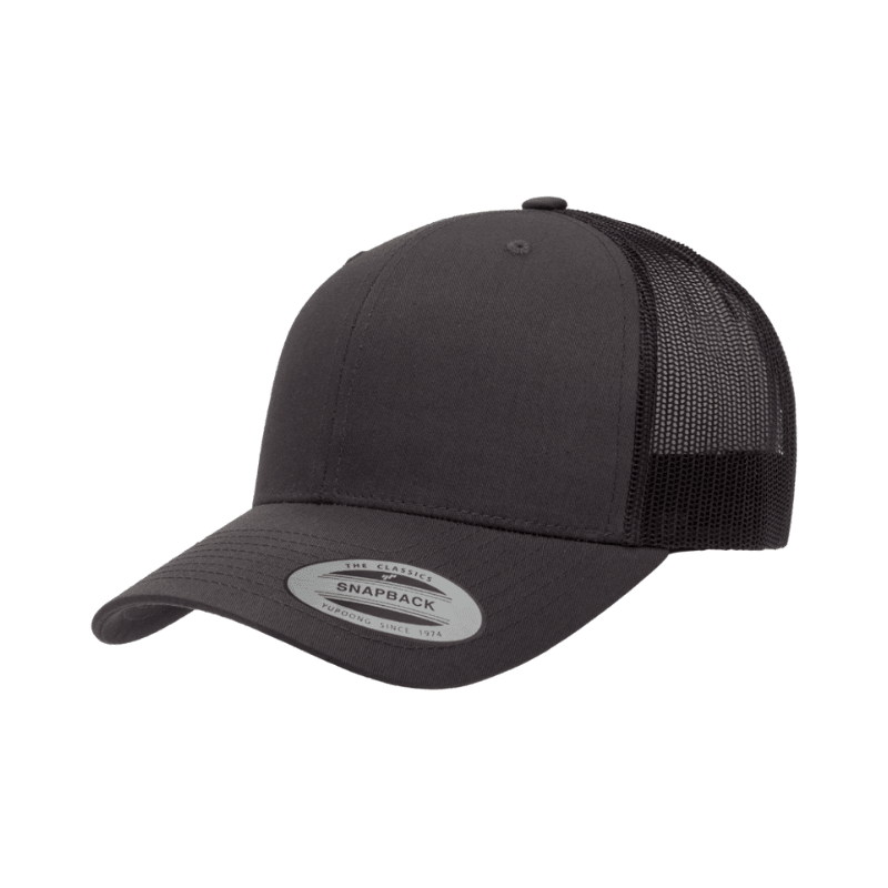 6606-CHAR Retro Trucker Charcoal Cap Adjustable Fit