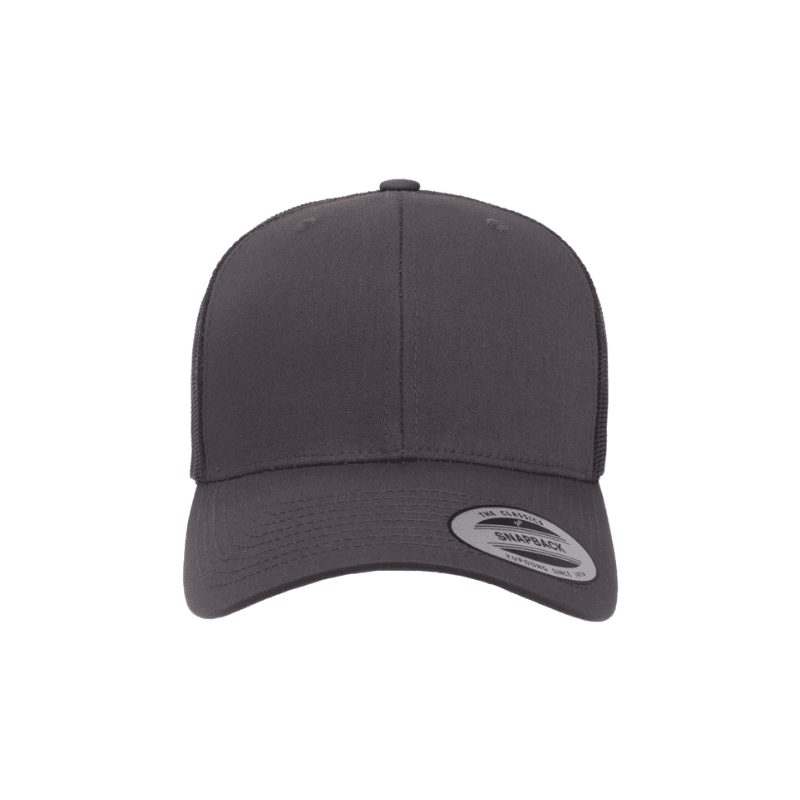 6606-CHAR Retro Trucker Charcoal Cap Adjustable Fit