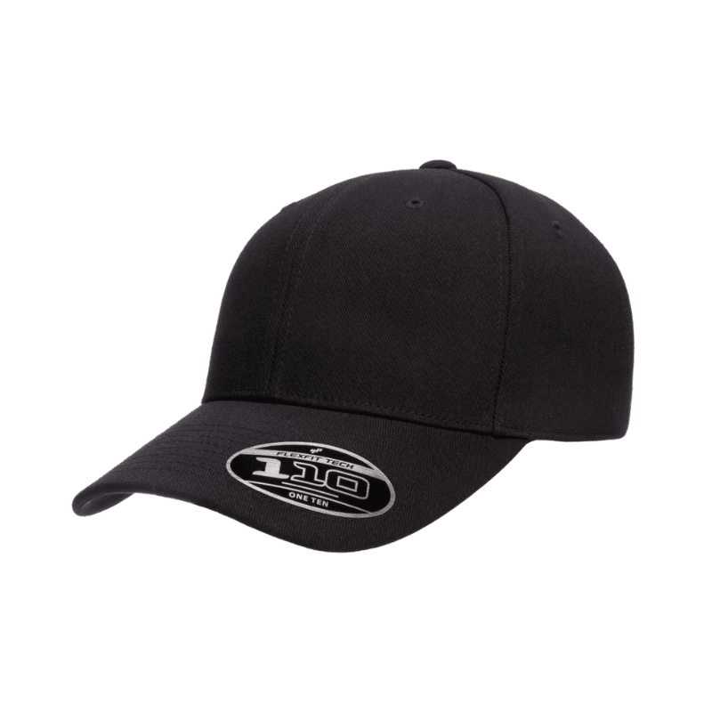 110C-BLK 110 Fit Black Cool and Dry Cap