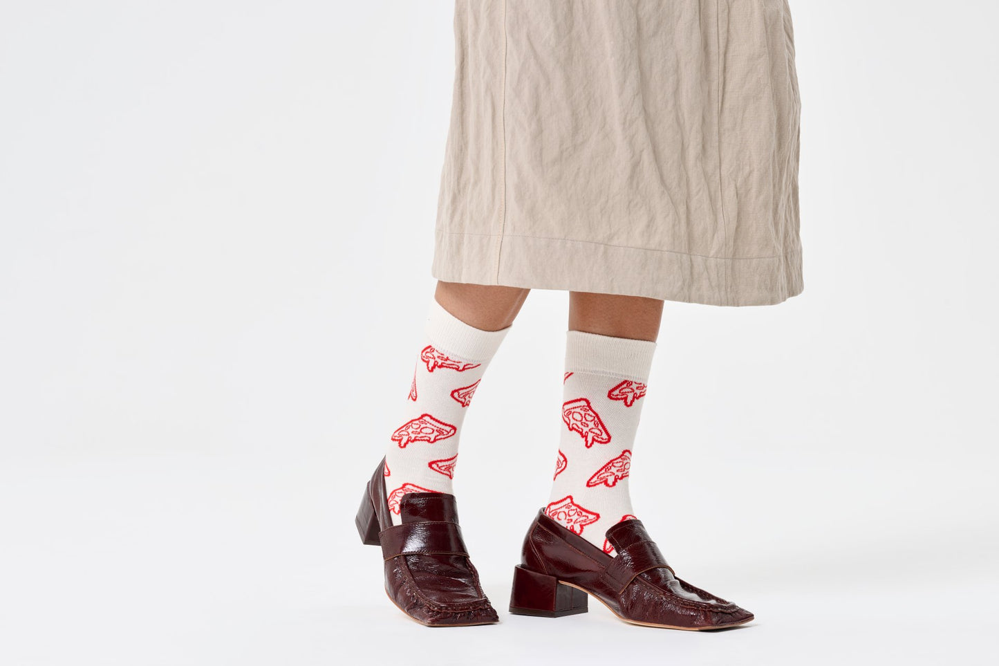 White Pizza Sock (41-46)