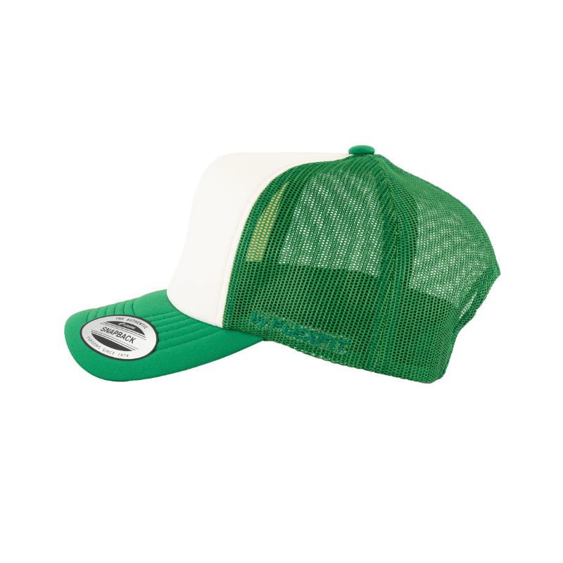 6700-KWK VZ Trucker Kelly Green & White Cap Adjustable Fit