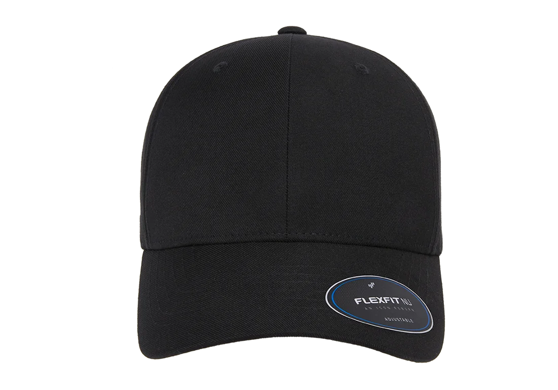 6110NU-BLK Flexfit Nu Black Adjustable Fit