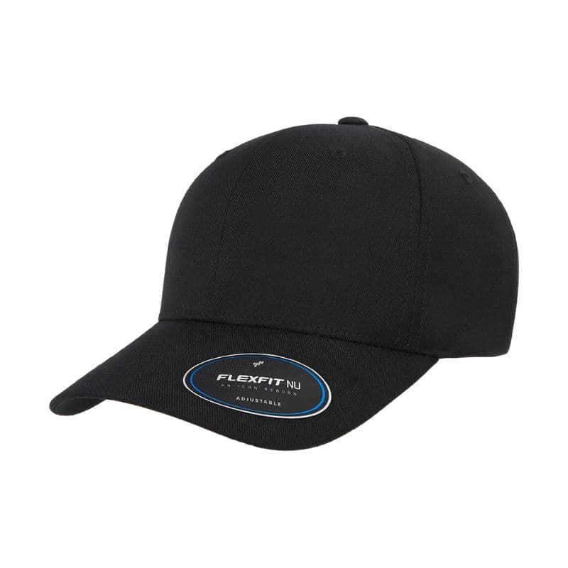6110NU-BLK Flexfit Nu Black Adjustable Fit