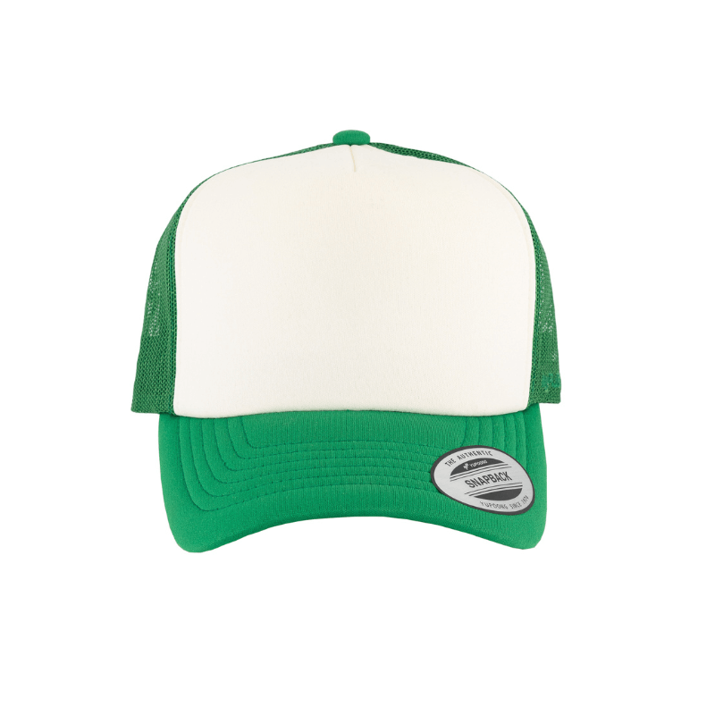 6700-KWK VZ Trucker Kelly Green & White Cap Adjustable Fit
