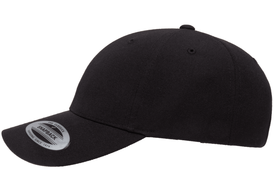 Y-6389X-BLK - YOUTH X-Cap Black Retro Cotton Blend Snapback Adjustable Fit