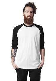 Mister Tee Contrast 3/4 Sleeve Raglan Wht/Blk Tee