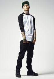 Mister Tee Contrast 3/4 Sleeve Raglan Wht/Blk Tee