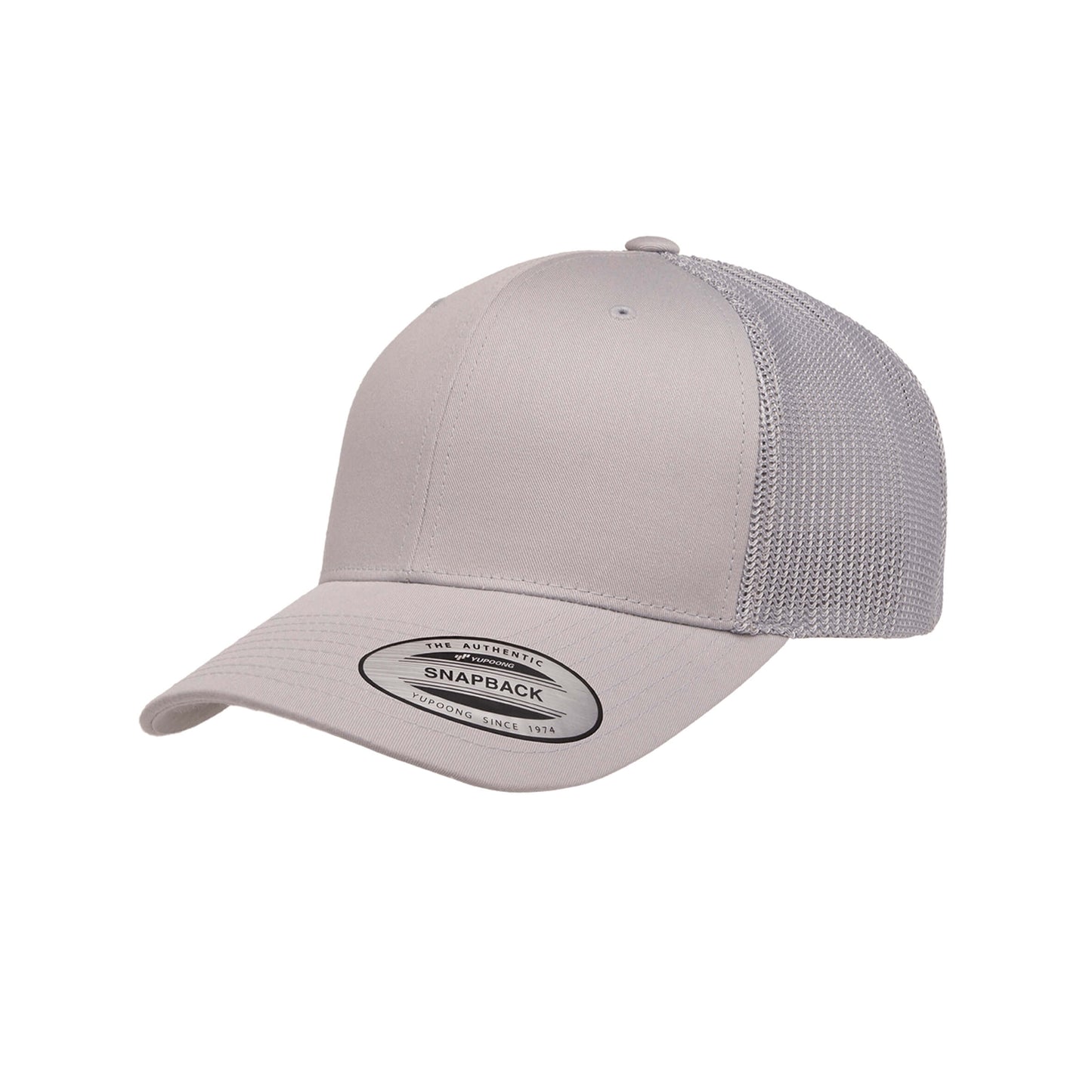 6606-SV Retro Trucker Silver Cap Adjustable Fit