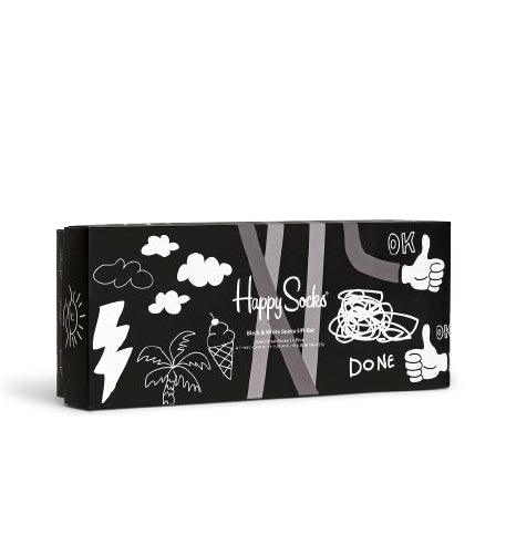 4-Pack Black And White Socks Gift Set