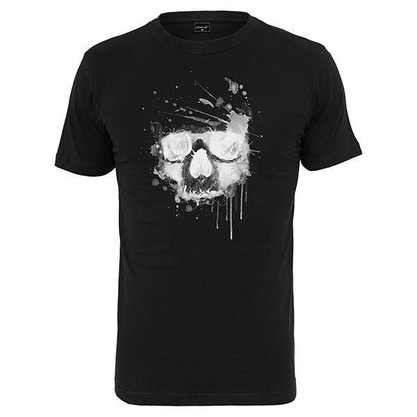Mister Tee Water paint Skull Black Tee