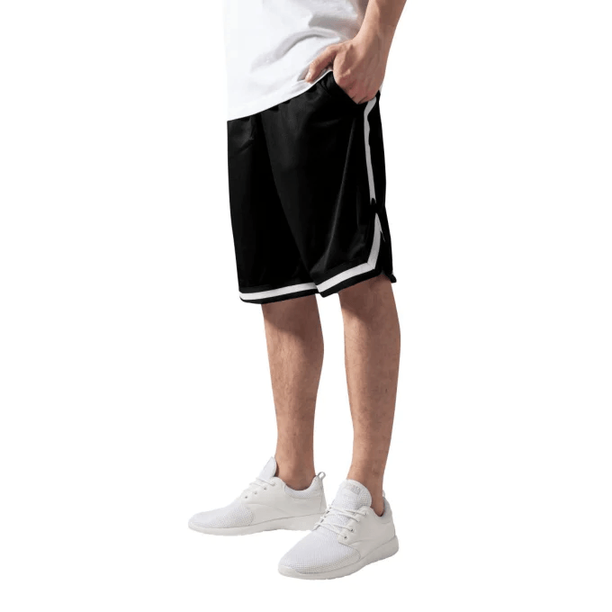 Urban Stripes Mesh Black Shorts