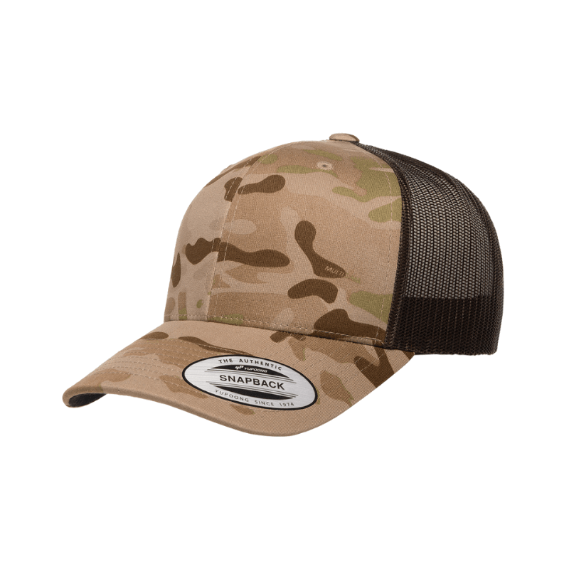 6606MC-ADBR Retro Trucker Multicam Arid Brown Cap Adjustable Fit