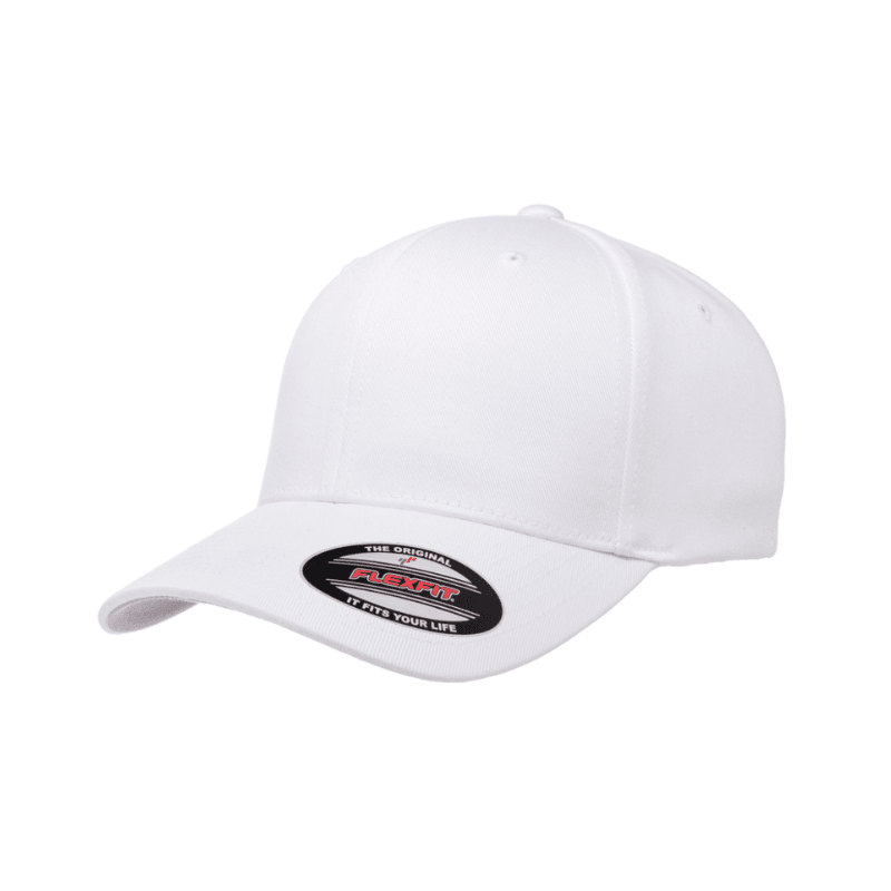6277-W Baseball White Fitted Cap