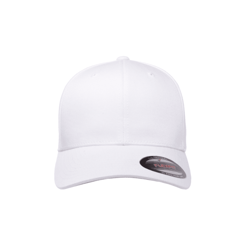 6277-W Baseball White Fitted Cap
