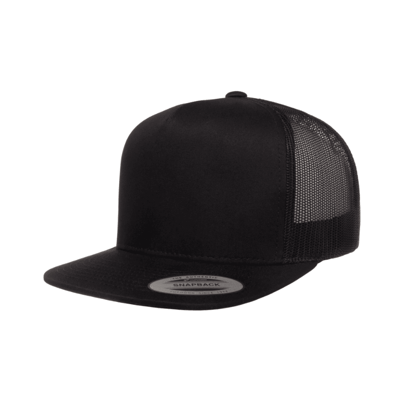 6006-BLK Classic Trucker Black Cap