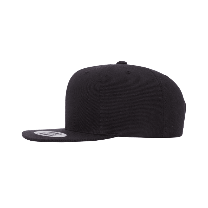6089M-BLK Classic Snapback Black with Grey Underpeak