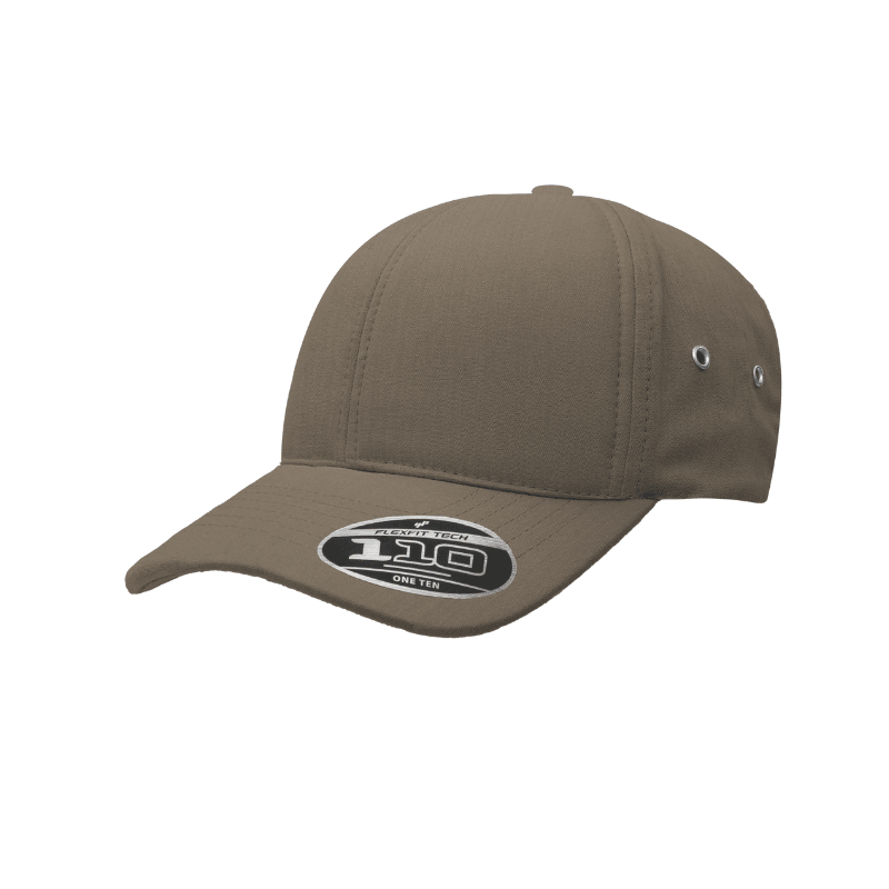 110-BRN Brown Cap Cotton Herringbone Adjustable Fit
