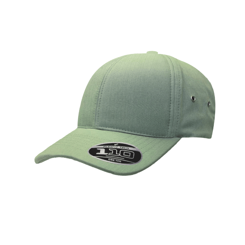 110-SAGE Sage Cap Cotton Herringbone Adjustable Fit
