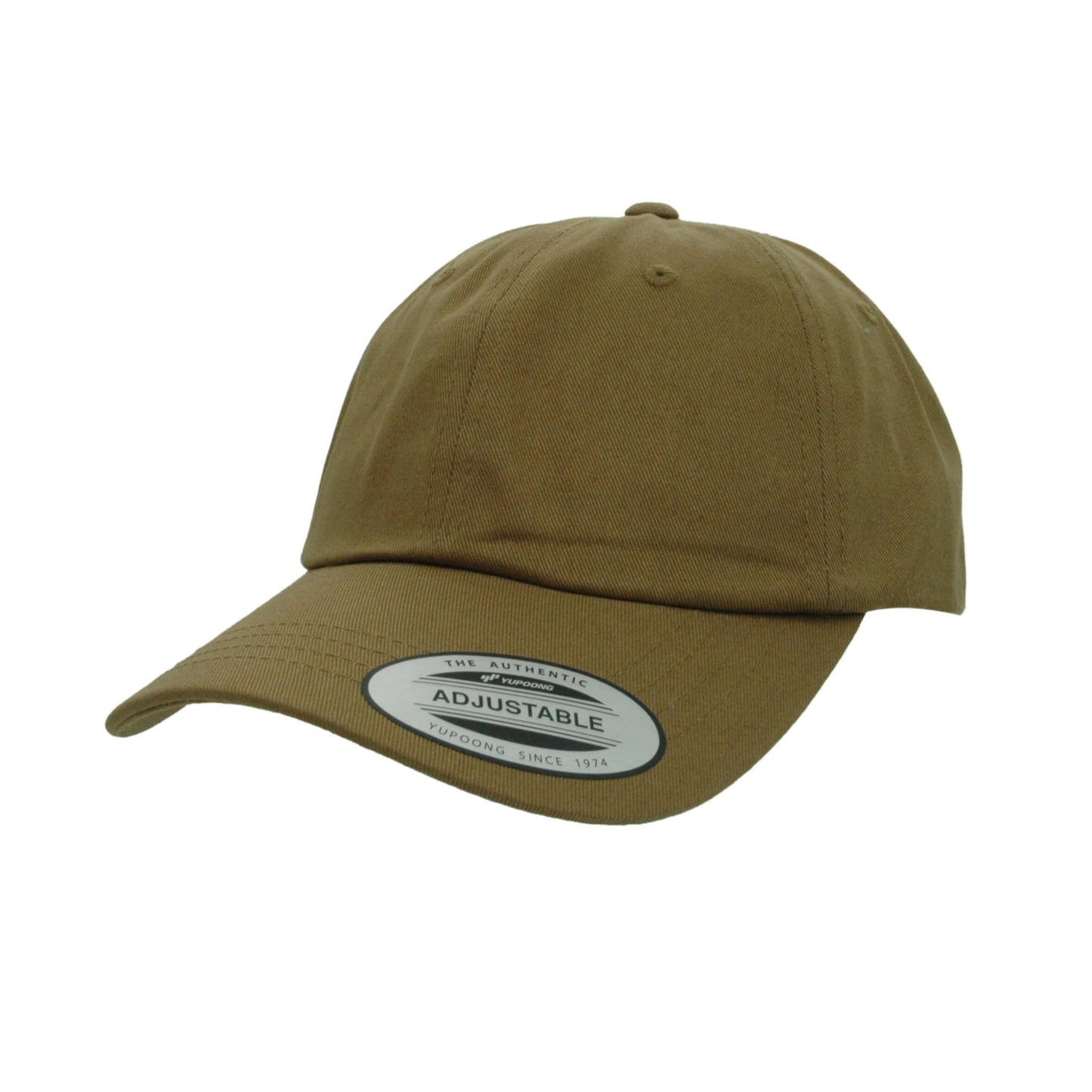 6245CM-TAN DAD CAP WITH FABRIC BACK STRAP / BRASS CLASP Cap