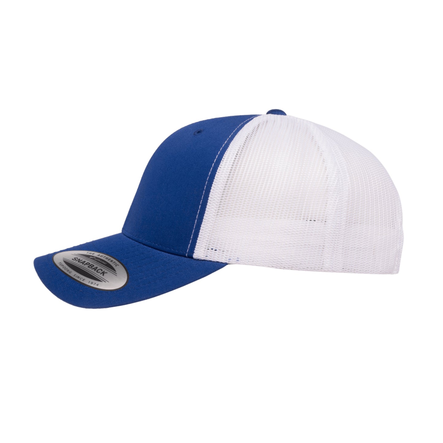 6606T-RYL/WHT Retro Trucker Royal Blue & White Cap Adjustable Fit