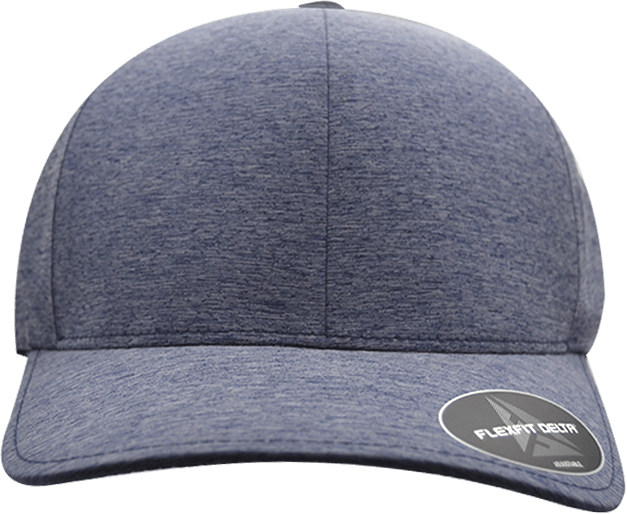 DELTA-PERF-ADJ-HN Delta Heather Navy Cap with Perforated Adjustable Fit