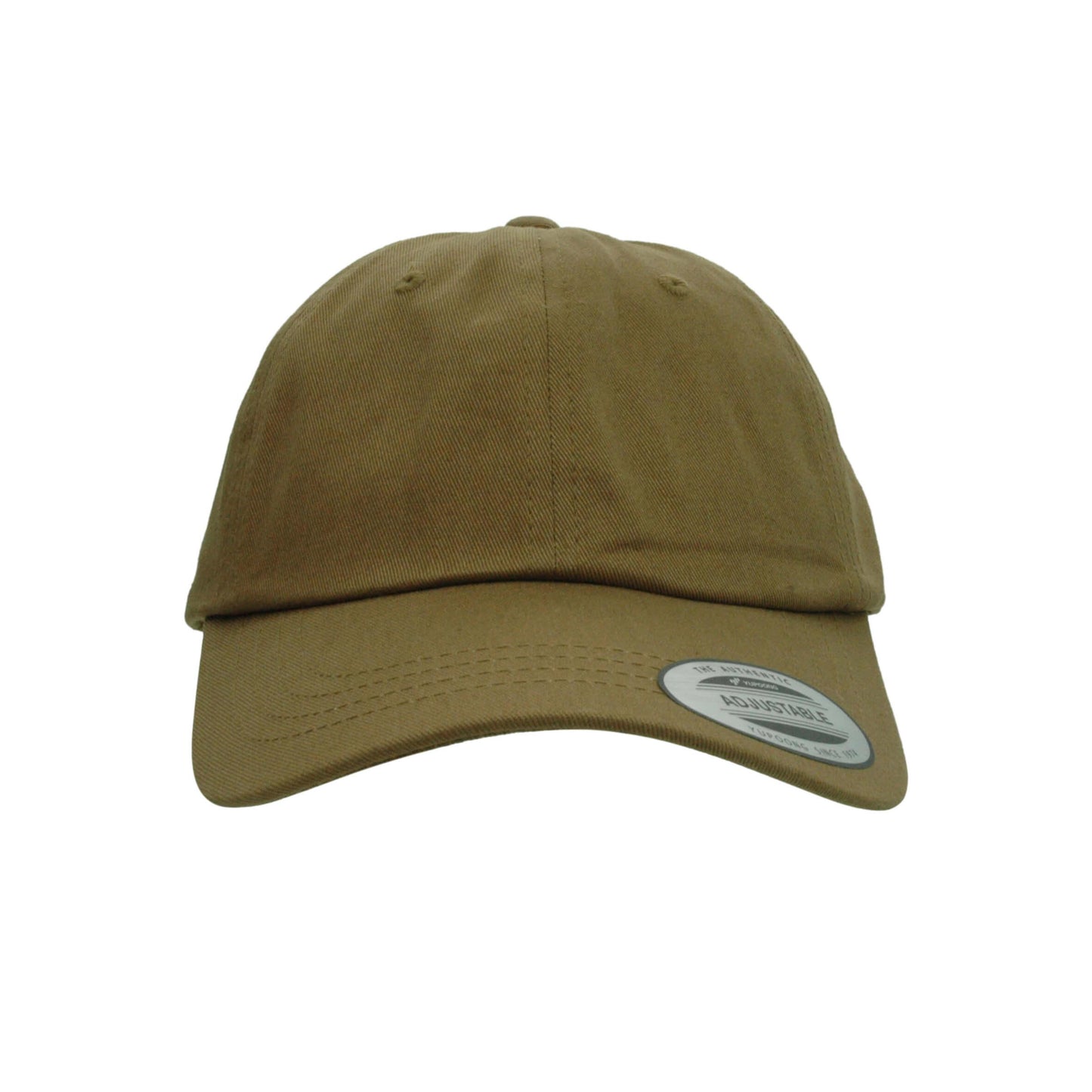 6245CM-TAN DAD CAP WITH FABRIC BACK STRAP / BRASS CLASP Cap