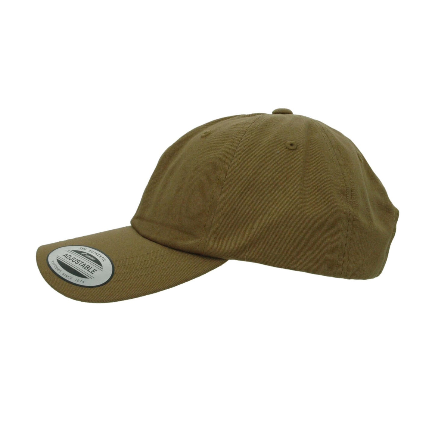 6245CM-TAN DAD CAP WITH FABRIC BACK STRAP / BRASS CLASP Cap
