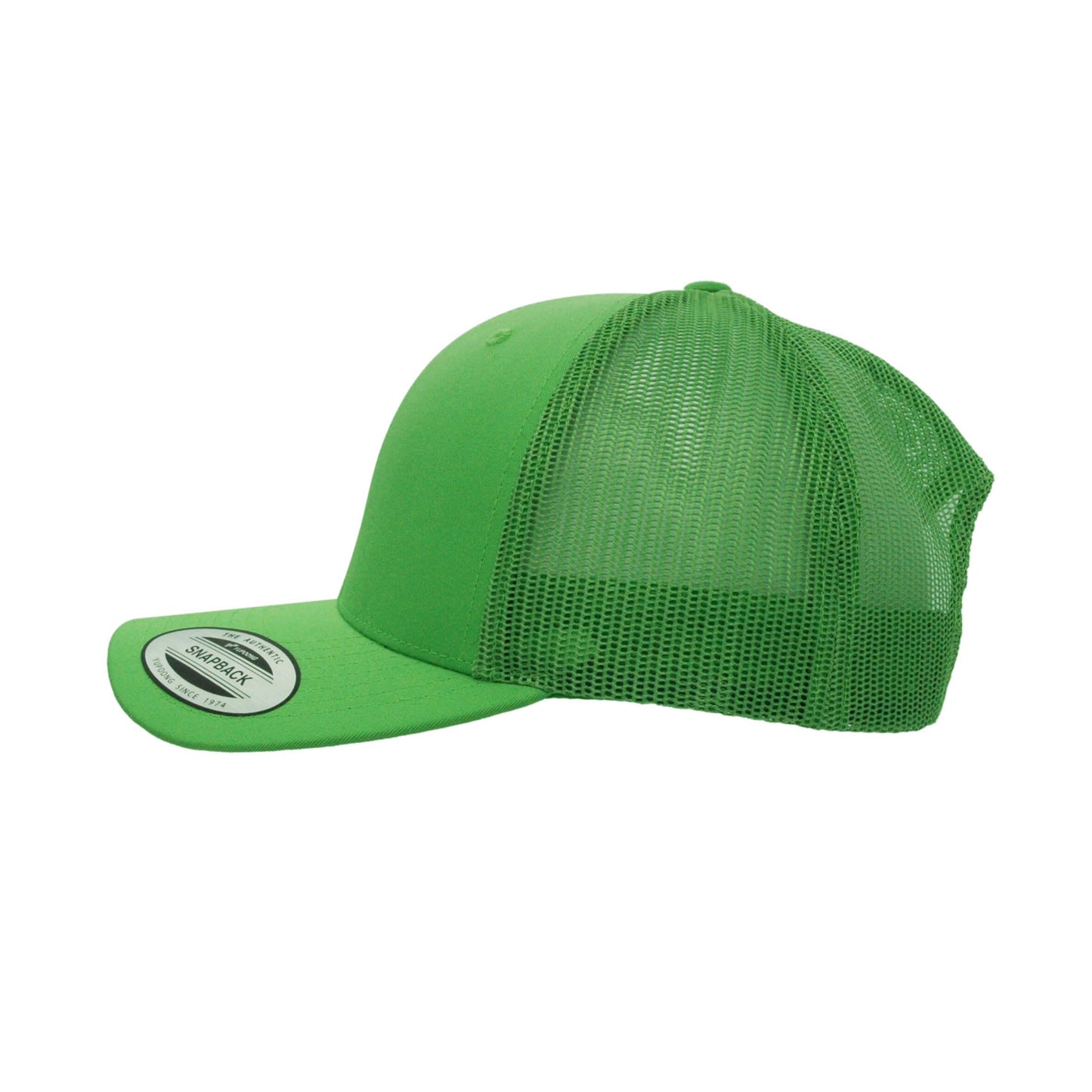 6606-N.YLW Retro Trucker Neon Green/Yellow Cap Adjustable Fit