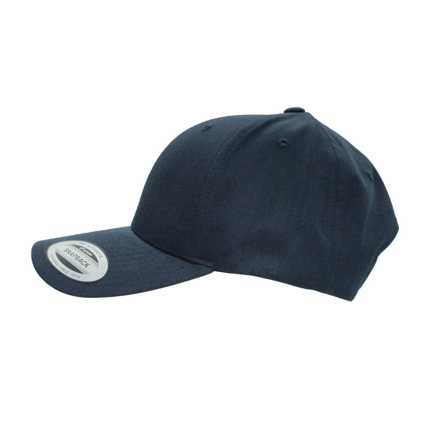 6789C-NVY Curve Peak Snapback Navy Cap Adjustable Fit