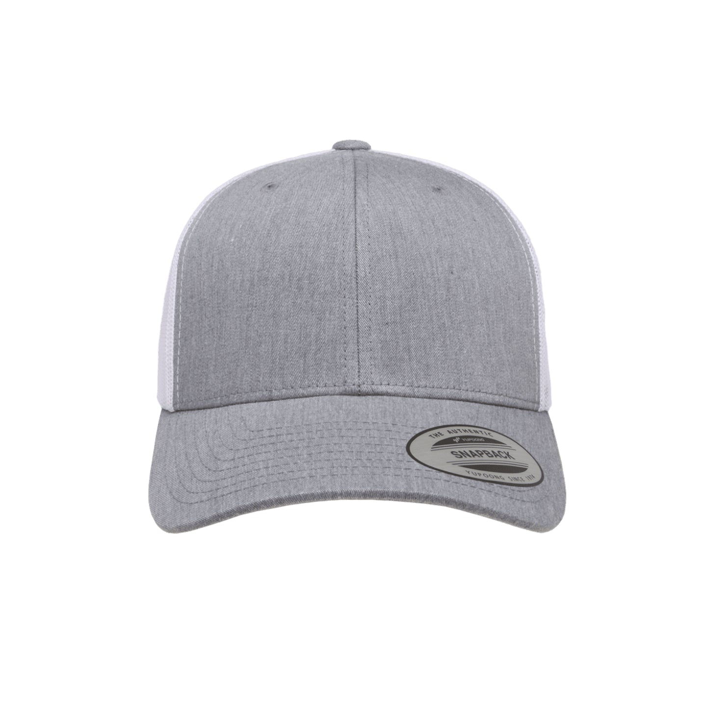 6606T-HG/WHT Retro Trucker Heather Grey & White Cap Adjustable Fit