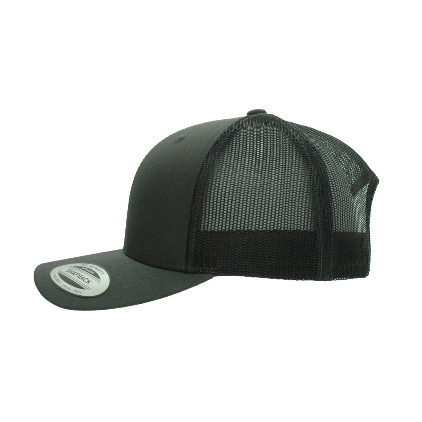 6606-CHAR Retro Trucker Charcoal Cap Adjustable Fit