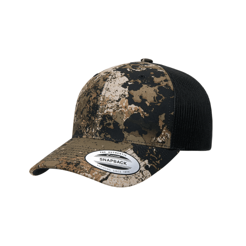 6606VC-WDE Retro Trucker Veil Camo Wideland Cap Adjustable Fit