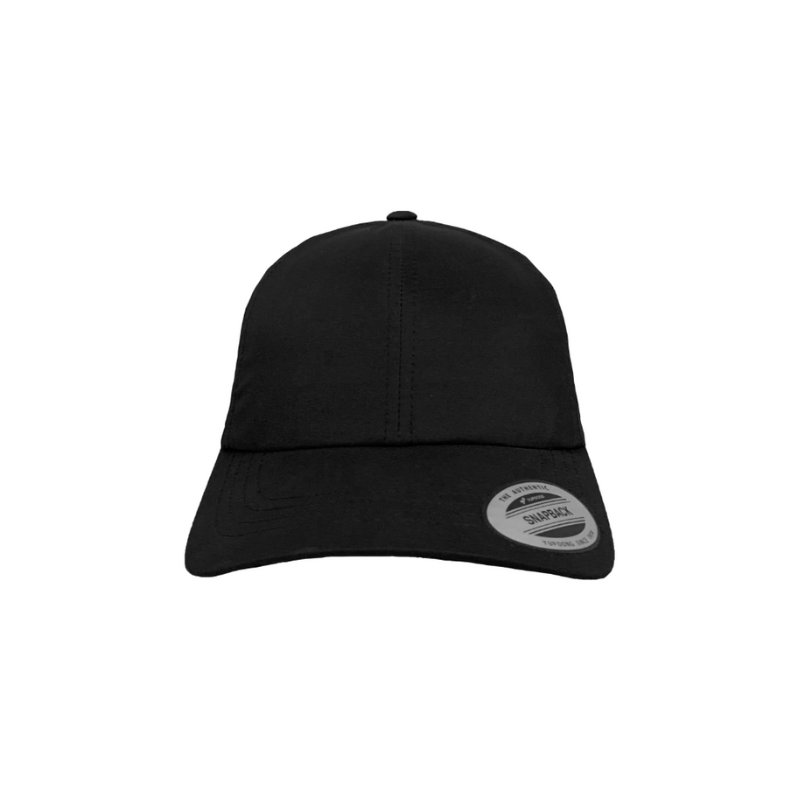 6455WR-PT-BLK - Water Resistant Ponytail Cap Black Adjustable Fit