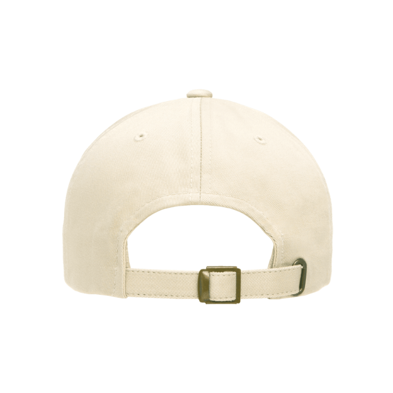 6389-BB-CRM - Cream Retro Unstructured with Brass Buckle Strap Adjustable Fit
