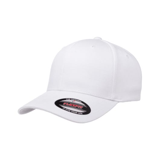 6277-W Baseball White Fitted Cap