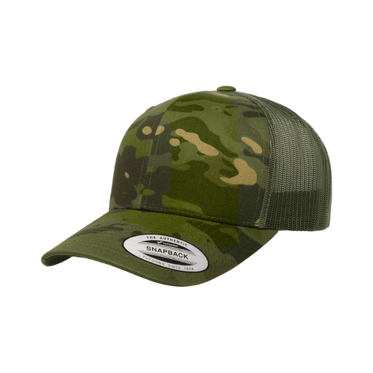 6606MC-TROPIC Retro Trucker Tropic Green Multicam Cap Snapback