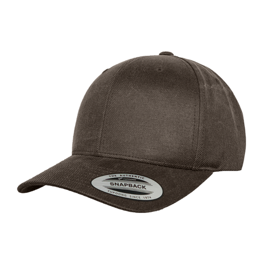 6389OS-BRN Oil Skin Brown Retro Snapback Adjustable Fit