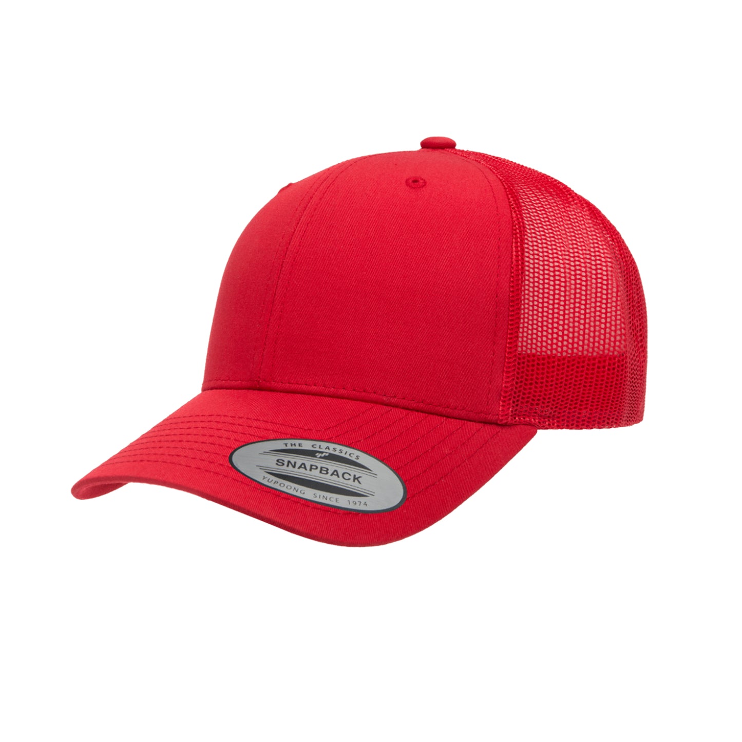 6606-RD Retro Trucker Red Cap Adjustable Fit