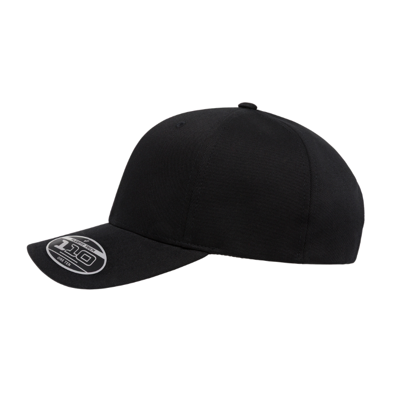 6277ADJ-Blk Baseball Black Cap Adjustable Fit